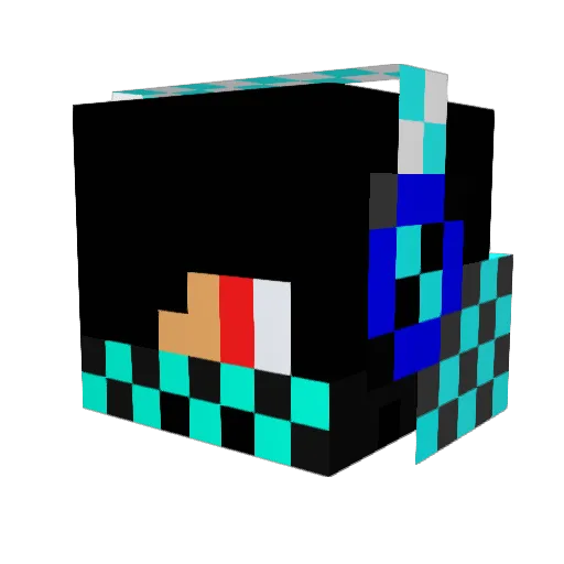 blacksuit16 Minecraft avatar head, 3D render
