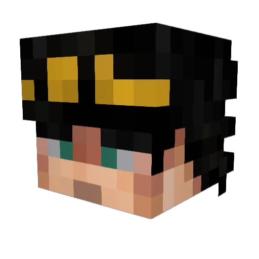 blacksus0909 Minecraft avatar head, 3D render