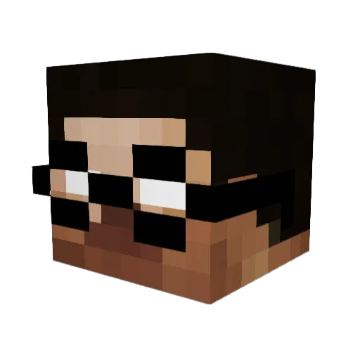 blacktailkiller Minecraft avatar head, 3D render