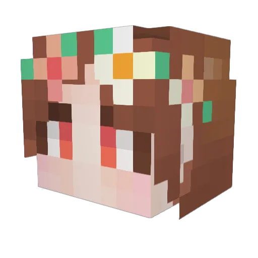 blackteny Minecraft avatar head, 3D render