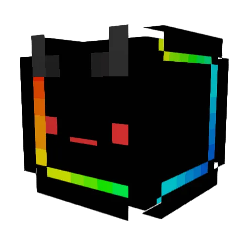 blacktron Minecraft avatar head, 3D render