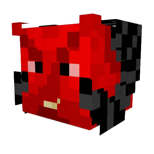 blackw00d Minecraft avatar head, 3D render
