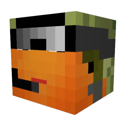 blackwalk_ Minecraft avatar head, 3D render