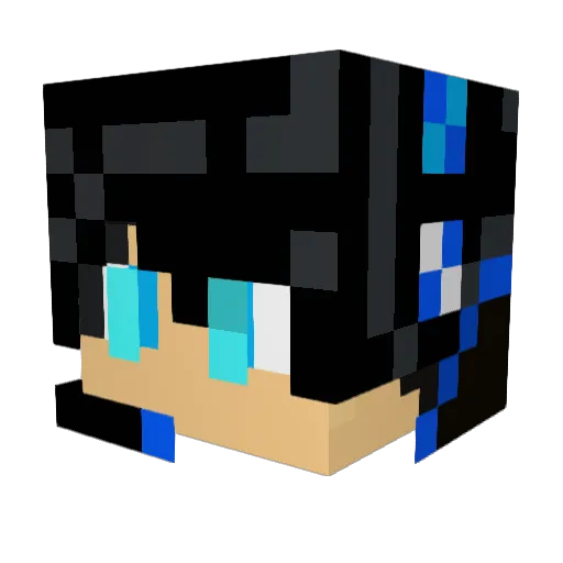 blackwar111 Minecraft avatar head, 3D render