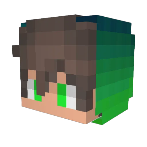 blackwhite17 Minecraft avatar head, 3D render