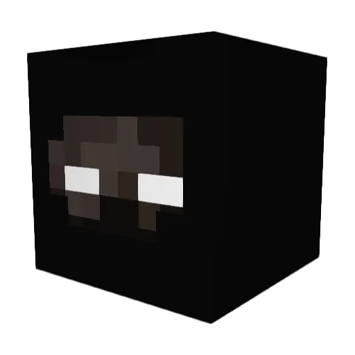 blackwizard Minecraft avatar head, 3D render