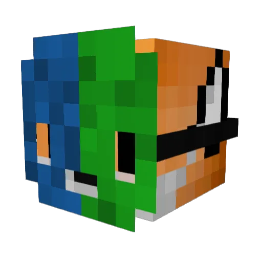 blackwolf1778 Minecraft avatar head, 3D render