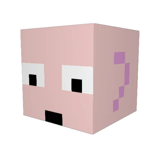 blackwolf1996 Minecraft avatar head, 3D render