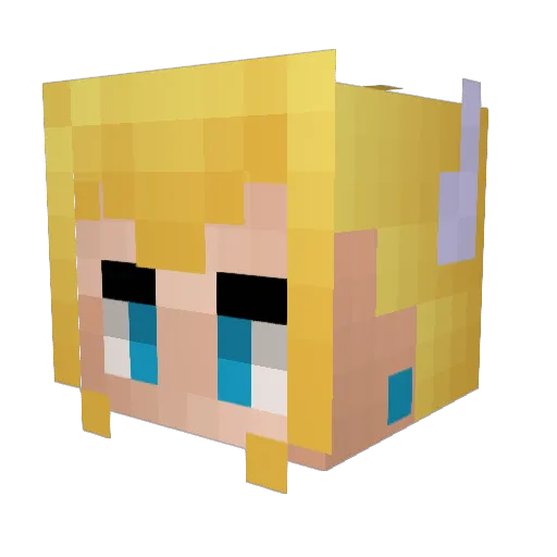 blacky1208 Minecraft avatar head, 3D render