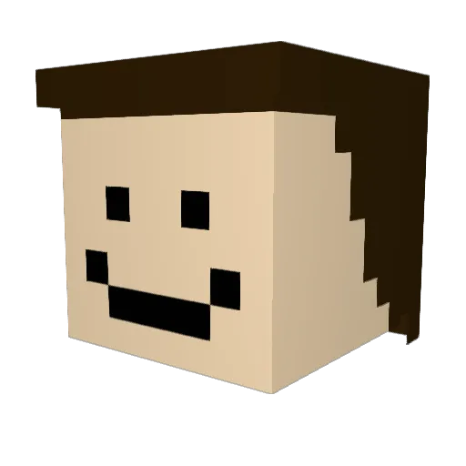 blacky2131 Minecraft avatar head, 3D render