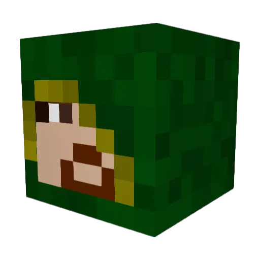 blackyfield Minecraft avatar head, 3D render