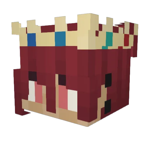 blackyssan Minecraft avatar head, 3D render