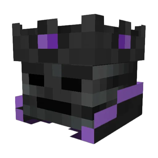 blacswan Minecraft avatar head, 3D render