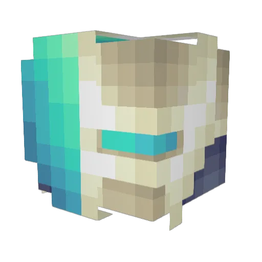 blahajparty Minecraft avatar head, 3D render