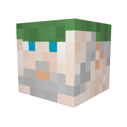 blakeslide Minecraft avatar head, 3D render