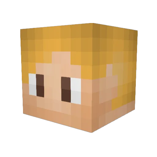 blakester_ Minecraft avatar head, 3D render