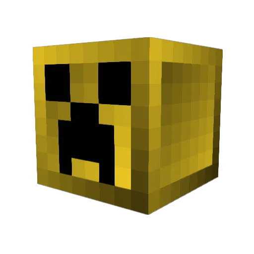 blakkend Minecraft avatar head, 3D render