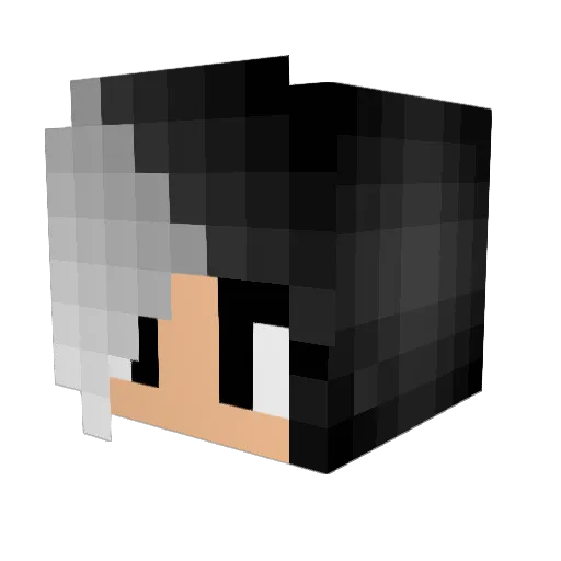 blaknightmare Minecraft avatar head, 3D render