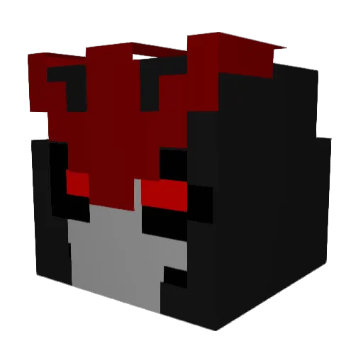 blakvur Minecraft avatar head, 3D render