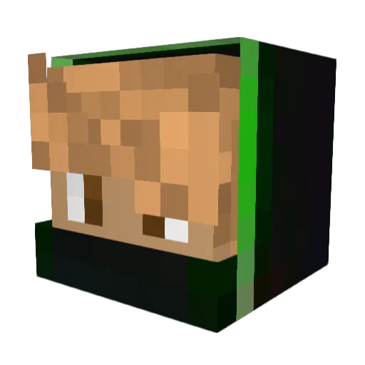 blamekro Minecraft avatar head, 3D render