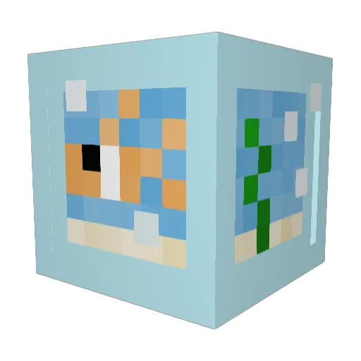 blameseb Minecraft avatar head, 3D render