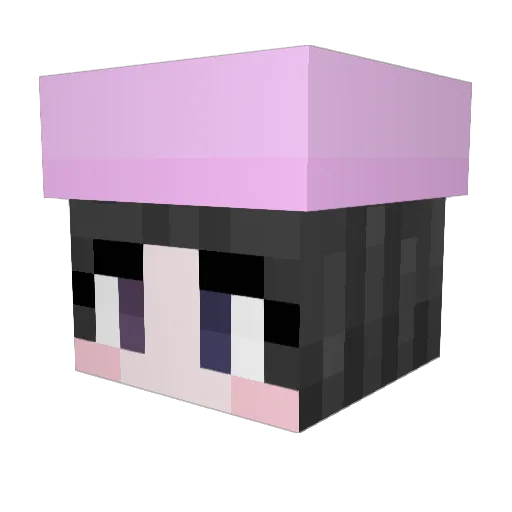 blanchel Minecraft avatar head, 3D render