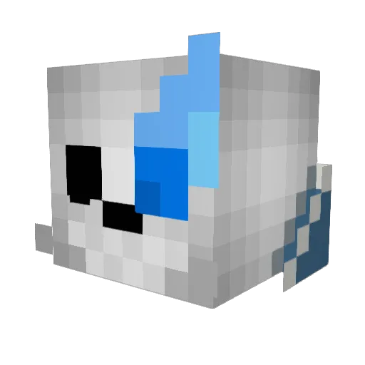 blankist Minecraft avatar head, 3D render