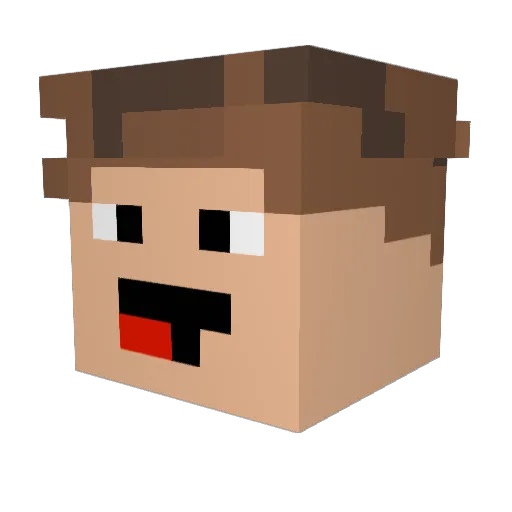 blarkiii Minecraft avatar head, 3D render