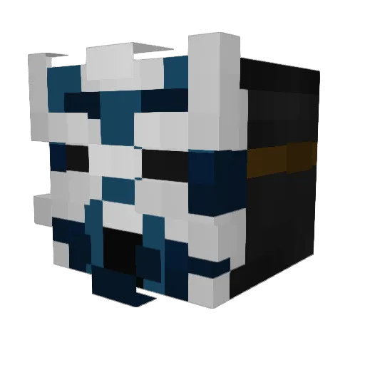 blarqq Minecraft avatar head, 3D render