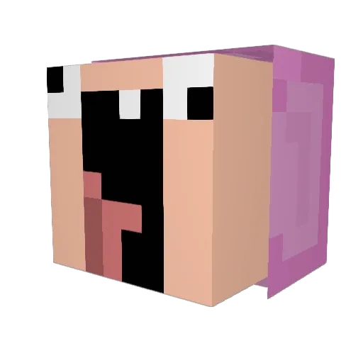 blarzei Minecraft avatar head, 3D render