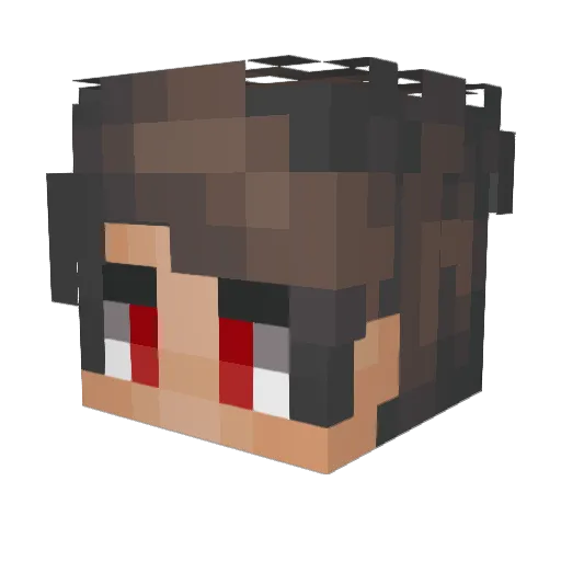 blasqz Minecraft avatar head, 3D render