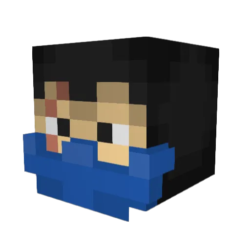 blastclaw Minecraft avatar head, 3D render