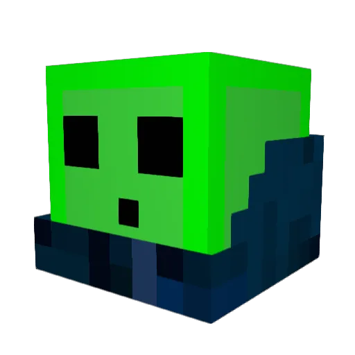 blastoies Minecraft avatar head, 3D render