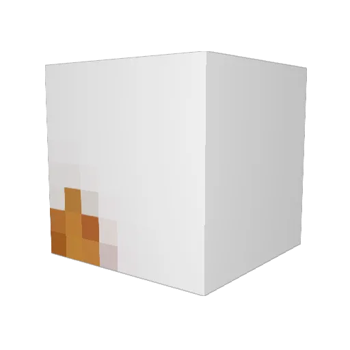 blauds Minecraft avatar head, 3D render