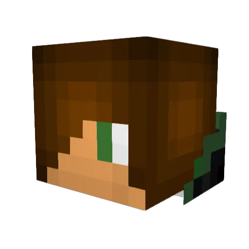 blaurosi Minecraft avatar head, 3D render