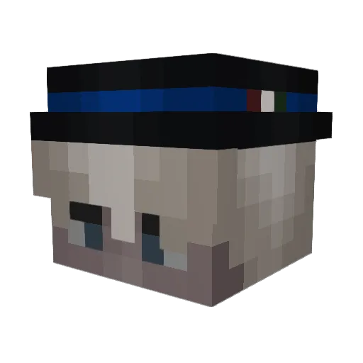 blausaphir Minecraft avatar head, 3D render