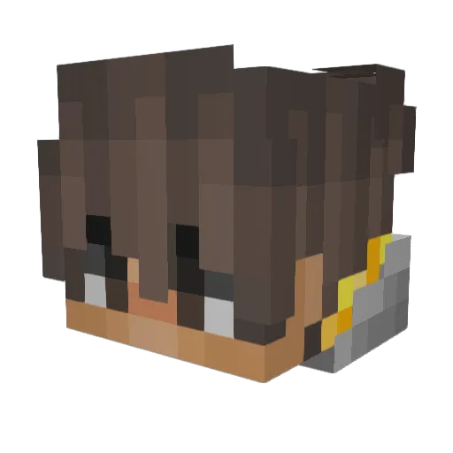 blavood Minecraft avatar head, 3D render