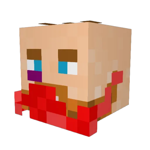 blaynecarter Minecraft avatar head, 3D render