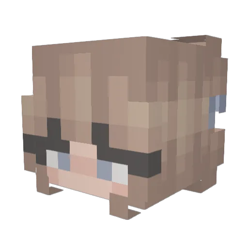blaze_leah Minecraft avatar head, 3D render