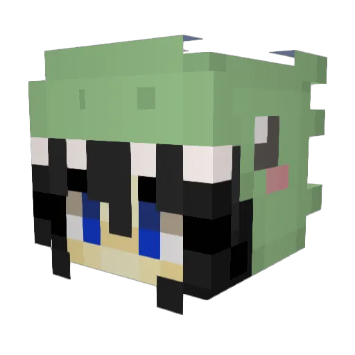 blazeminecrafter Minecraft avatar head, 3D render