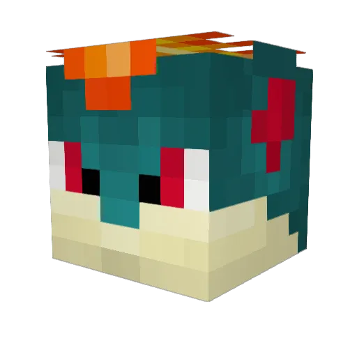 blazequilava Minecraft avatar head, 3D render