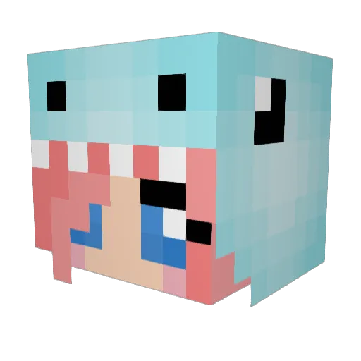 blazette500 Minecraft avatar head, 3D render