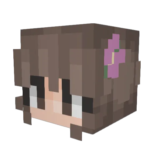blazingem Minecraft avatar head, 3D render