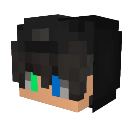 blazingfrog Minecraft avatar head, 3D render