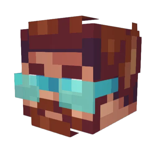 blazinz Minecraft avatar head, 3D render