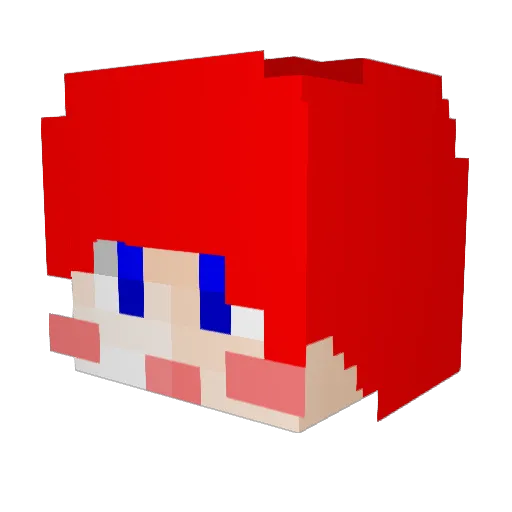 blcat Minecraft avatar head, 3D render
