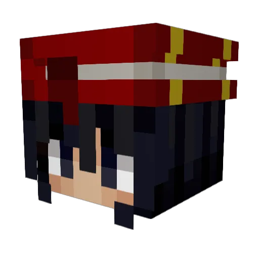 blccds Minecraft avatar head, 3D render