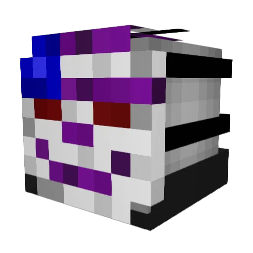 bldlss Minecraft avatar head, 3D render
