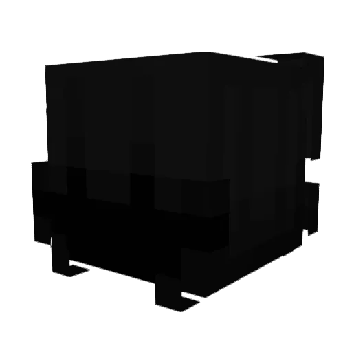 bldqqe Minecraft avatar head, 3D render