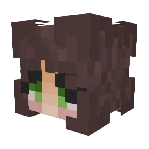 bleachdiet Minecraft avatar head, 3D render